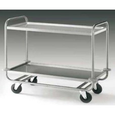 CARRELLO INOX 2 PIANI STAMPATI 100X60