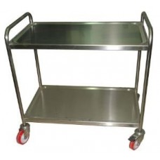 CARRELLO INOX SU RUOTE A304 800X500H.950