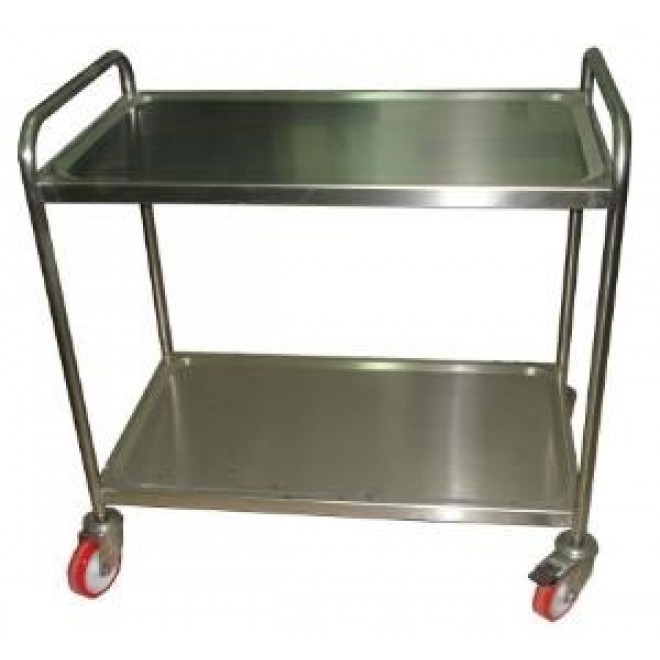 CARRELLO INOX SU RUOTE A304 800X500H.950